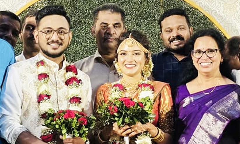 TP Chandrasekharan and K.K. Rema son Abhinand got married